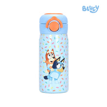 Load image into Gallery viewer, Totsafe Bluey Kids Stainless Steel Insulated Sippy Bottle 354mL (with extra sippy & straw replacement) - 2 Designs