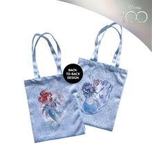 Load image into Gallery viewer, Zippies Lab Disney 100 Platinum Princess Front and Back Reusable Tote (with magical side pocket)