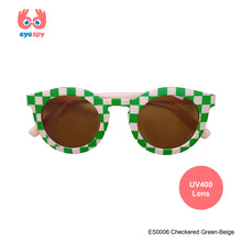 Load image into Gallery viewer, EyeSpy Checkered & Striped Sunglasses for Kids – Retro UV Shades with Fun Patterns
