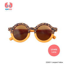 Load image into Gallery viewer, EyeSpy Leopard Round Sunglasses for Kids – Animal Print UV Shades