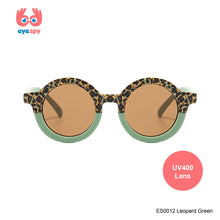 Load image into Gallery viewer, EyeSpy Leopard Round Sunglasses for Kids – Animal Print UV Shades