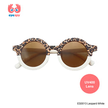 Load image into Gallery viewer, EyeSpy Leopard Round Sunglasses for Kids – Animal Print UV Shades