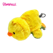 Load image into Gallery viewer, Glamfetti Reversible Animal Plushie Bag Charm Keychain