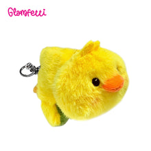 Load image into Gallery viewer, Glamfetti Reversible Animal Plushie Bag Charm Keychain