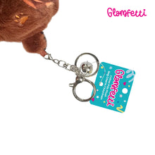 Load image into Gallery viewer, Glamfetti Reversible Animal Plushie Bag Charm Keychain