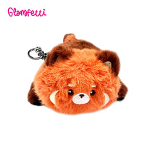 Load image into Gallery viewer, Glamfetti Reversible Animal Plushie Bag Charm Keychain