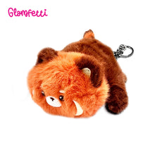 Load image into Gallery viewer, Glamfetti Reversible Animal Plushie Bag Charm Keychain