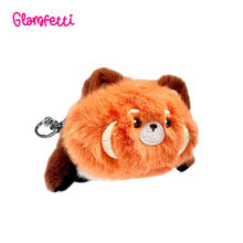 Load image into Gallery viewer, Glamfetti Reversible Animal Plushie Bag Charm Keychain