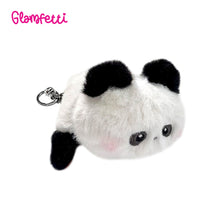 Load image into Gallery viewer, Glamfetti Reversible Animal Plushie Bag Charm Keychain