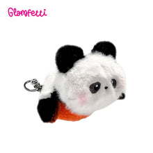 Load image into Gallery viewer, Glamfetti Reversible Animal Plushie Bag Charm Keychain