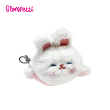 Load image into Gallery viewer, Glamfetti Reversible Animal Plushie Bag Charm Keychain