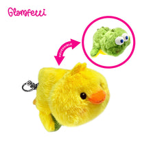 Load image into Gallery viewer, Glamfetti Reversible Animal Plushie Bag Charm Keychain