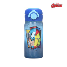 Load image into Gallery viewer, Totsafe Disney Marvel Kids Stainless Steel Insulated Sippy Bottle 354mL (with extra sippy & straw replacement)