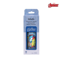 Load image into Gallery viewer, Totsafe Disney Marvel Kids Stainless Steel Insulated Sippy Bottle 354mL (with extra sippy & straw replacement)