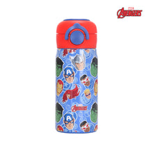 Load image into Gallery viewer, Totsafe Disney Marvel Kids Stainless Steel Insulated Sippy Bottle 354mL (with extra sippy & straw replacement)