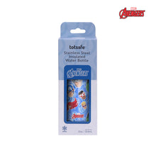 Load image into Gallery viewer, Totsafe Disney Marvel Kids Stainless Steel Insulated Sippy Bottle 354mL (with extra sippy & straw replacement)