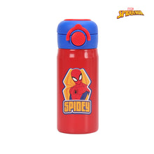 Load image into Gallery viewer, Totsafe Disney Marvel Kids Stainless Steel Insulated Sippy Bottle 354mL (with extra sippy & straw replacement)