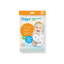 Load image into Gallery viewer, Tidys Disposable Bibs 20-pack
