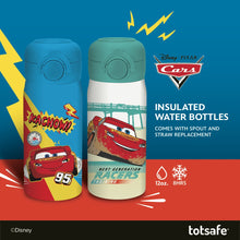Load image into Gallery viewer, Totsafe Disney Kids Double Wall Stainless Steel Insulated Sippy Bottle 354mL (with extra sippy & straw replacement)