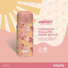 Load image into Gallery viewer, Totsafe Disney Kids Double Wall Stainless Steel Insulated Sippy Bottle 354mL (with extra sippy & straw replacement)