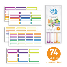 Load image into Gallery viewer, Totsafe Label N Go Write-On Self-Laminating Stickers (Pack of 74)