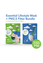 Load image into Gallery viewer, Totsafe Essential Lifestyle Mask Bundle (1 Mask + 23 pcs PM2.5 Filter)