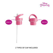 Load image into Gallery viewer, Zippies Lab Disney Princess Geo Insulated Water Bottle 483ml (2 types of cap included)