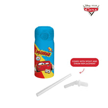 Load image into Gallery viewer, Totsafe Disney Kids Double Wall Stainless Steel Insulated Sippy Bottle 354mL (with extra sippy & straw replacement)