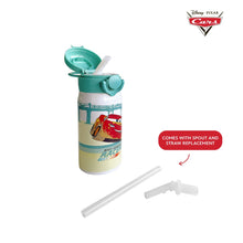 Load image into Gallery viewer, Totsafe Disney Kids Double Wall Stainless Steel Insulated Sippy Bottle 354mL (with extra sippy & straw replacement)