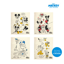 Load image into Gallery viewer, Zippies Disney Mickey and Friends Earth Sponge Reusable Cloth Towels - Set of 4