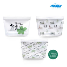 Load image into Gallery viewer, Zippies Lab Mickey Hello Green World Reusable Standup Bags (Set of 3)