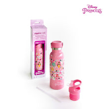 Load image into Gallery viewer, Zippies Lab Disney Princess Geo Insulated Water Bottle 483ml (2 types of cap included)