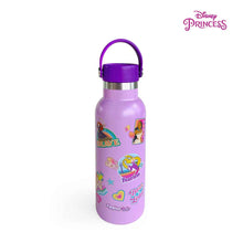 Load image into Gallery viewer, Zippies Lab Disney Princess Stickermania Insulated Water Bottle 483ml (2 types of cap included)