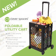 Load image into Gallery viewer, Clever Spaces Foldable Utility Cart - Tall