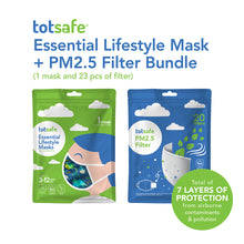 Load image into Gallery viewer, Totsafe Essential Lifestyle Mask Bundle (1 Mask + 23 pcs PM2.5 Filter)
