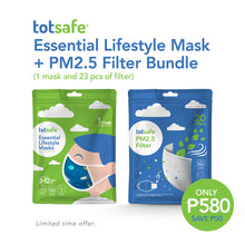 Load image into Gallery viewer, Totsafe Essential Lifestyle Mask Bundle (1 Mask + 23 pcs PM2.5 Filter)