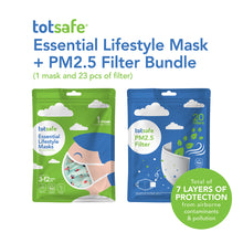 Load image into Gallery viewer, Totsafe Essential Lifestyle Mask Bundle (1 Mask + 23 pcs PM2.5 Filter)