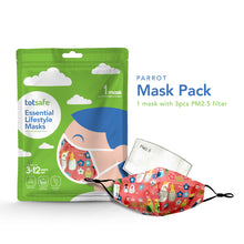 Load image into Gallery viewer, Totsafe Essential Lifestyle Mask Set (1 Mask + 3 pcs PM2.5 Filter)