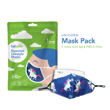 Load image into Gallery viewer, Totsafe Essential Lifestyle Mask Set (1 Mask + 3 pcs PM2.5 Filter)