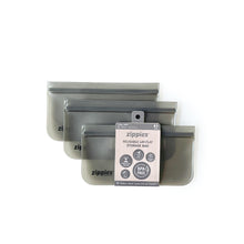 Load image into Gallery viewer, Zippies Steel Grey Reusable Layflat Storage Bags