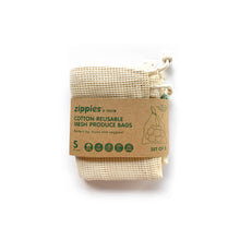 Load image into Gallery viewer, Zippies Cotton Mesh Produce Bags (Small) Pack of 5