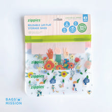 Load image into Gallery viewer, Zippies Love for All Reusable Layflat Storage Bags - Sampler Pack