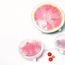 Load image into Gallery viewer, Zippies Lidz - Reusable Silicone Stretch Lids (in cloth pouch)