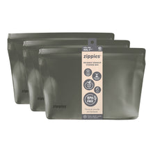 Load image into Gallery viewer, Zippies Steel Grey Reusable Standup Storage Bags
