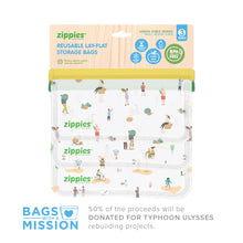 Load image into Gallery viewer, Zippies Green Vibes Reusable Layflat Storage Bags - Sampler Pack