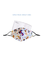 Load image into Gallery viewer, Totsafe Girls Rule Mom-Daughter Twinning Mask (Mask Set with 3 pcs. PM2.5 filter)