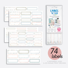 Load image into Gallery viewer, Totsafe Label N Go Write-On Self-Laminating Stickers (Pack of 74)