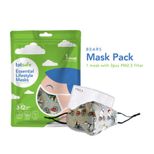 Load image into Gallery viewer, Totsafe Essential Lifestyle Mask Set (1 Mask + 3 pcs PM2.5 Filter)