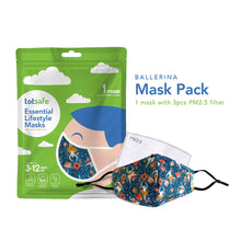 Load image into Gallery viewer, Totsafe Essential Lifestyle Mask Set (1 Mask + 3 pcs PM2.5 Filter)