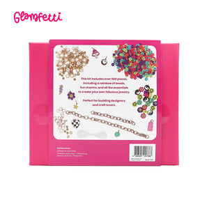 Glamfetti Bead Bonanza DIY Bracelet Beading Kit - Over 500 Pieces